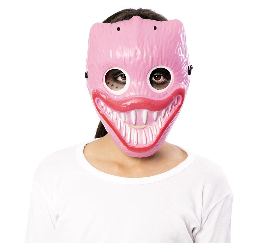 eurocarnavales maschera da mostro abbraccio rosa dei videogiochi, uomo/donna/bambino/bambina