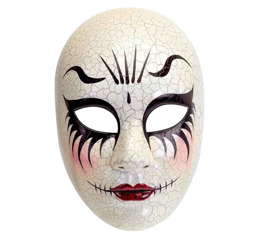 Máscara de Mujer Agrietada Comedia del Arte