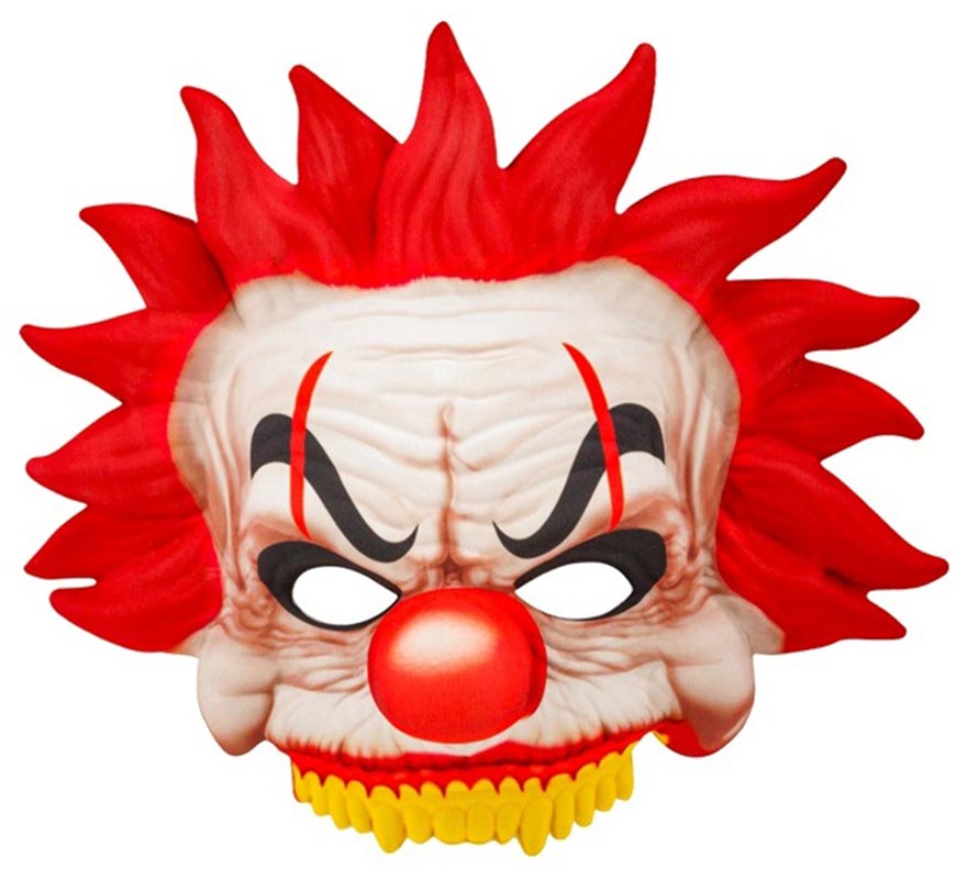 Máscara de Payaso Asesino sin Barbilla
