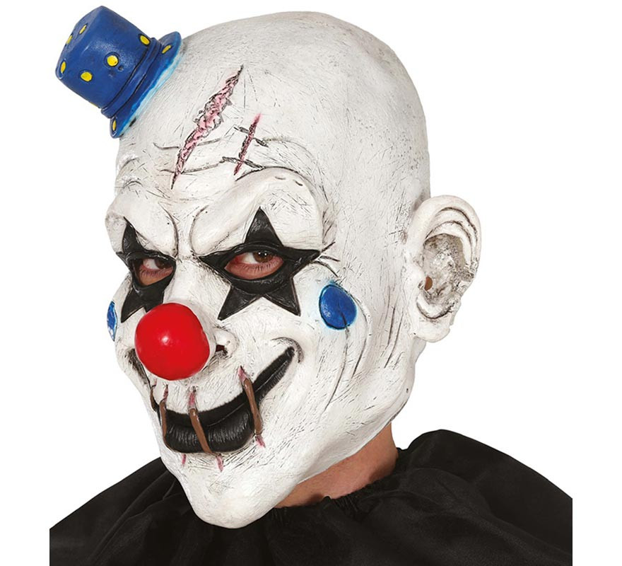 Latex Clown Mask with Cap