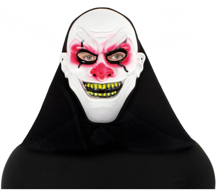 Creepy Clown Mask with Plastic Fabric