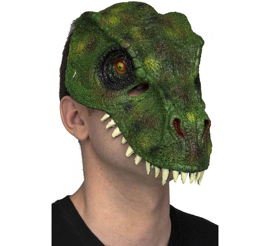 Maschera t-rex verde