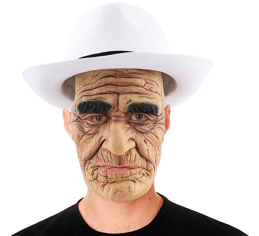Old Man Mask with Hat