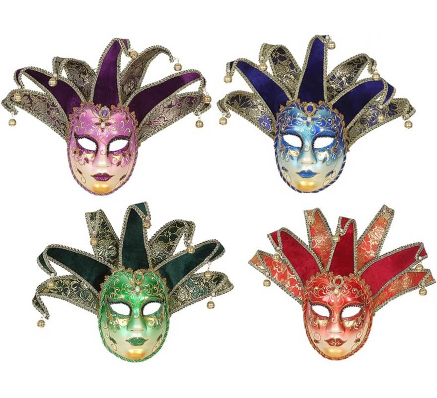 Exclusivo Set Mascara Veneciana Mujer Hombre Mascarada Mardi