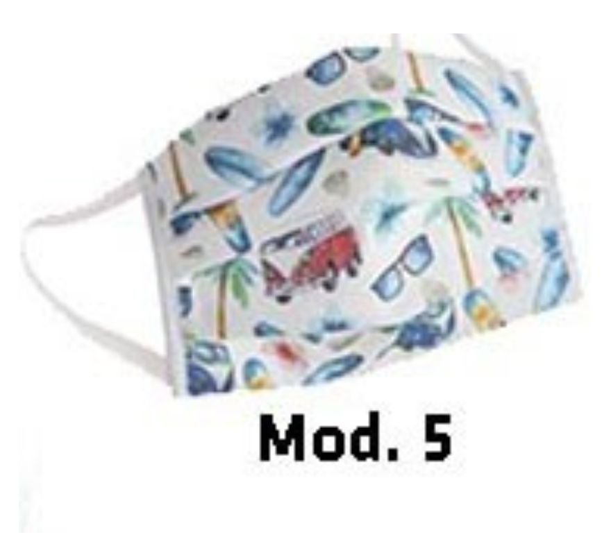 Hygienic Mask with summer prints 3 Filters in different models