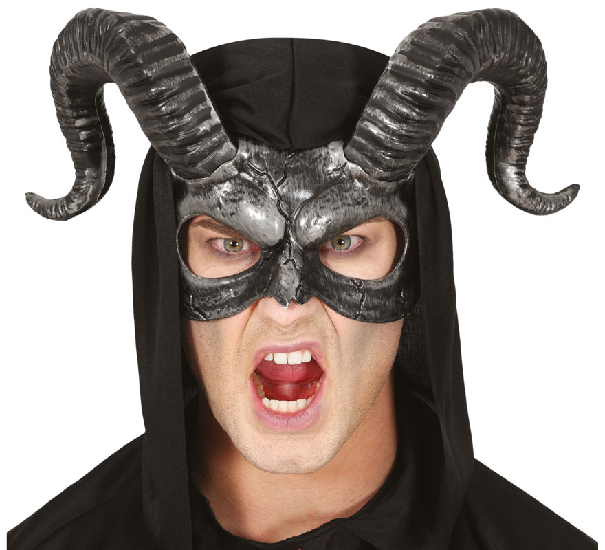 Dark Half Mask with PVC Horns