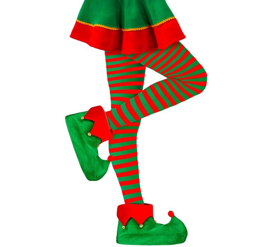 Medias a Rayas verdes y rojas para mujer