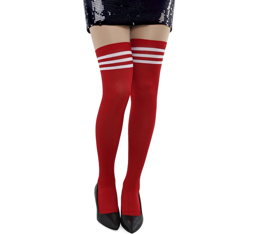 Red schoolgirl tights