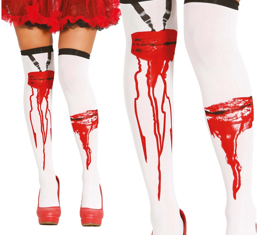 Garter Stockings with Blood