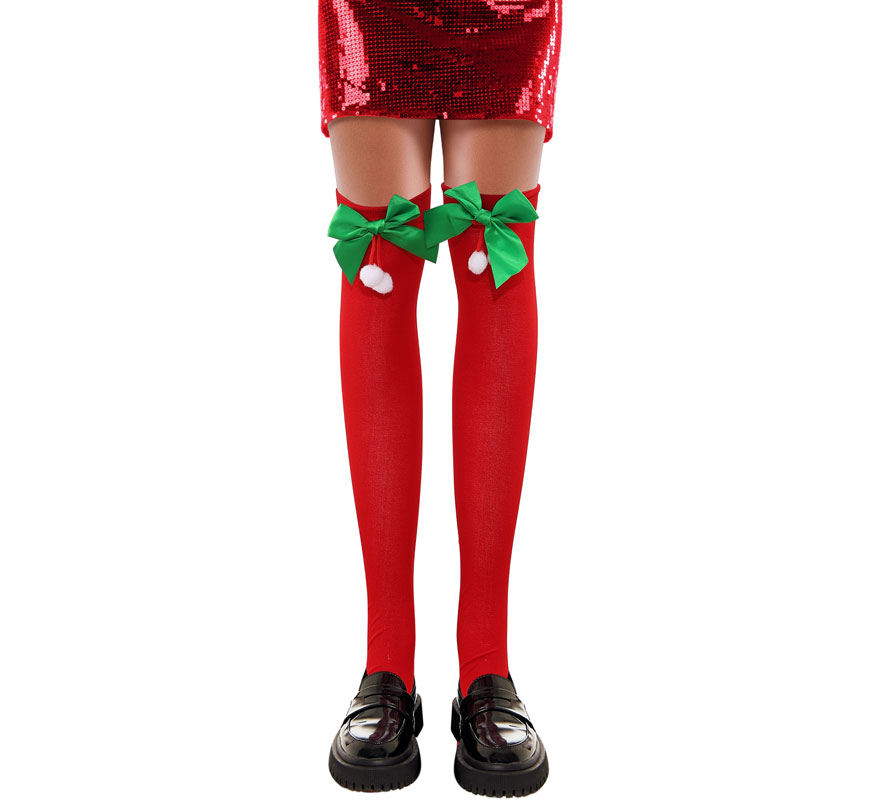 Medias rojas con Lazo para adulto