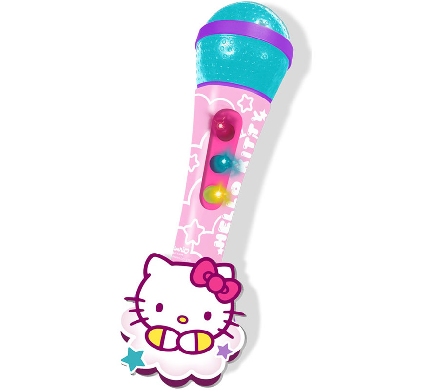 Micrófono Hello Kitty con Amplificador y Ritmos