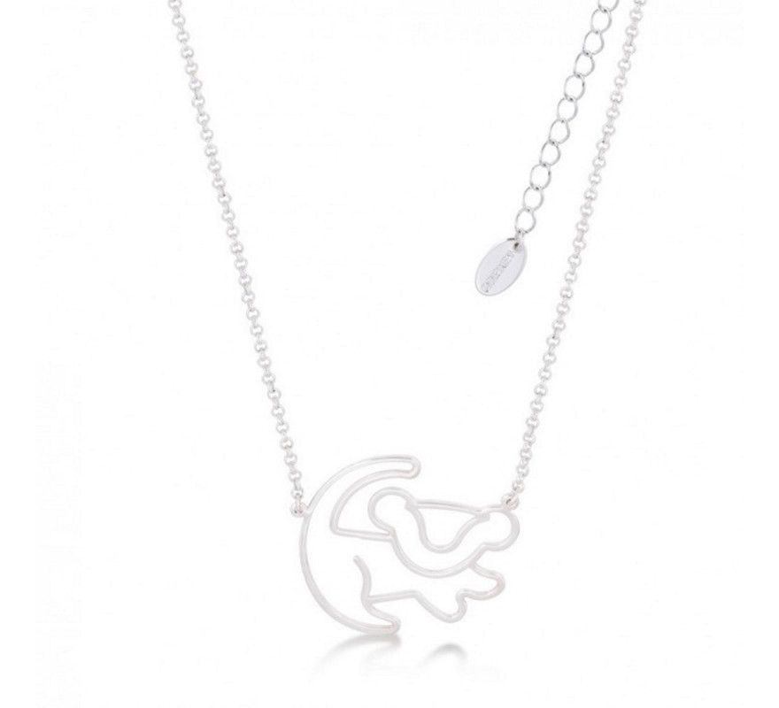 Disney Lion King Simba Mini White Gold Pendant