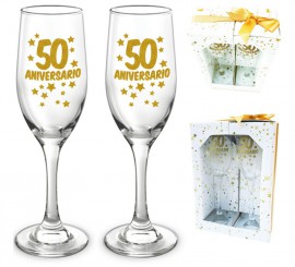 2 Copas de 50 Aniversario o Bodas de Oro