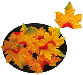 24 Orange Pumpkin Leaves