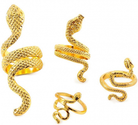 4 Snake Rings