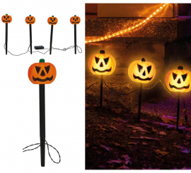 4 Pumpkin Lanterns with Light for Garden 33 cm