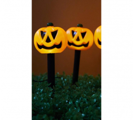 5 Lanternas de Abóbora Iluminação LED 8x39 cm