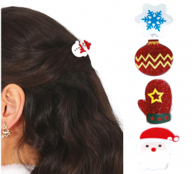 5 Christmas Hair Clips 2.5 cm
