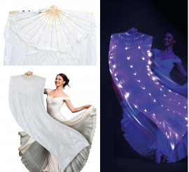 Abanico blanco con Led de 75x150 cm