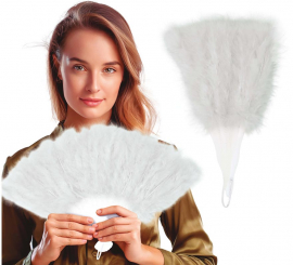 White feather fan 21 blades