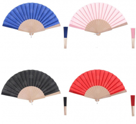 Sevillana or Chulapa Wooden Fan of 25 cm in various colors