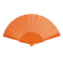 Eventails en plastique orange 43 cm