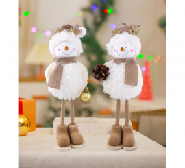 Adorno Muñeco de Nieve Base surtidos de 30 cm