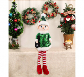 Adorno Muñeco Elfo Lentejuela de 21 cm