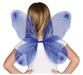 Blue Wings for Fairy Costume 45x38 cm