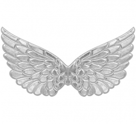 Alas de Tejido plata de 57x26 cm