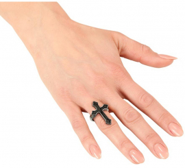 Anillo Cruz negra