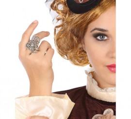 Anello steampunk con ingranaggi