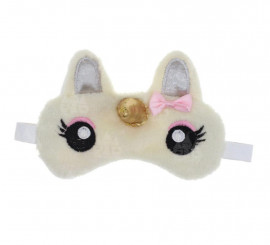 Masque en peluche Licorne avec noeud rose