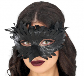 Feather Mask with Black Beak