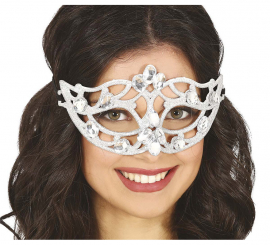 Masque argenté avec paillettes