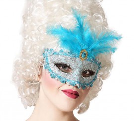 Venezianische Maske Blau