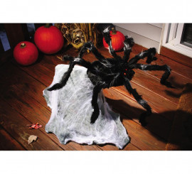 Giant hairy spider with light, sound and movement, 91 cm