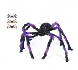 125cm Purple and Black Hairy Spider