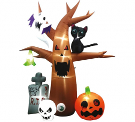 Halloween Self-Inflating Tree with 240 cm LEDs