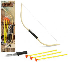 Arc avec 3 flèches et couteau 58x26 cm