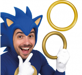 Aro dorado de Erizo azul de 17,5 cm