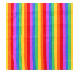 Rainbow Bandana or Scarf with thin stripes of 54x54 cm