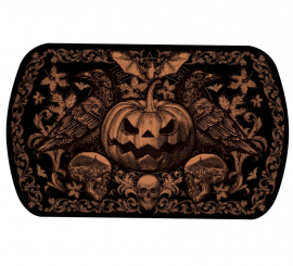 Bandeja de Calabaza Gótica de plástico de 39x24 cm