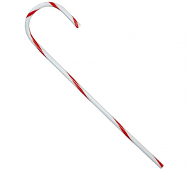 Bastón de Navidad imitación Caramelo de plástico de 82 cm