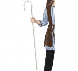 White extendable shepherd's staff