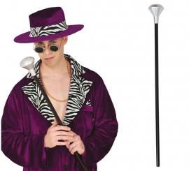 Bastón forma Diamante plateado de 85 cm