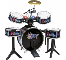 Batterie flash complète avec microphone, rythmes et lumières