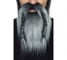 Mustache with gray beard