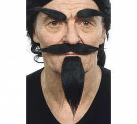 Mustache with Goatee and Black Eyebrows