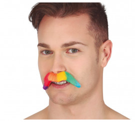 10cm Rainbow Mustache